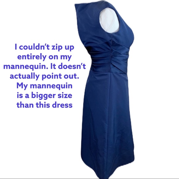 David’s Bridal Navy Blue Formal Dress- Size 4 - Picture 6 of 9